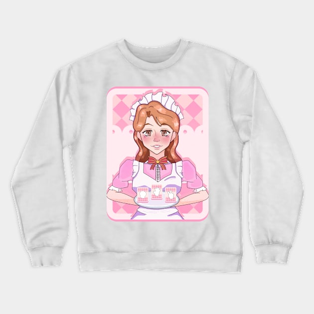 Maid Mikoko Crewneck Sweatshirt by RainbowGamer99